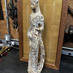 30” Tall Jaru Of California MCM 1960’s Quan Yin Porcelain Statue
