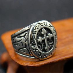 Medieval Gothic Jesus Cross Ring