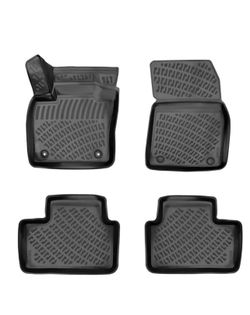 Floor Mats 3D Custom Fit Rubber Car Mats Floor Liners All Weather Heavy Duty Waterproof (Front & Rear)