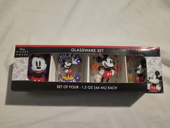 Disney Mickey Mouse Shot Glass Set of 4