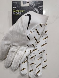 Nike Vapor Knit 4.0 NCAA Mizzou Missouri Tigers Football Gloves Mens Size XXL
