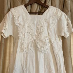 Vintage Linen Wedding Dress