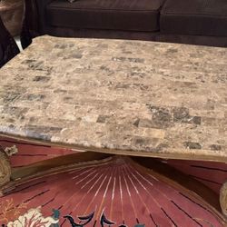 3-Piece Set: Marble Coffee Table + End Table + Lamp – $100 OBO