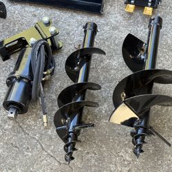 New Mini Excavator Auger Attachment w/ 8” Bit for 1 Ton 2 Ton Units