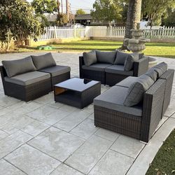 7-Seater Outdoor Patio Sectional Furniture Set