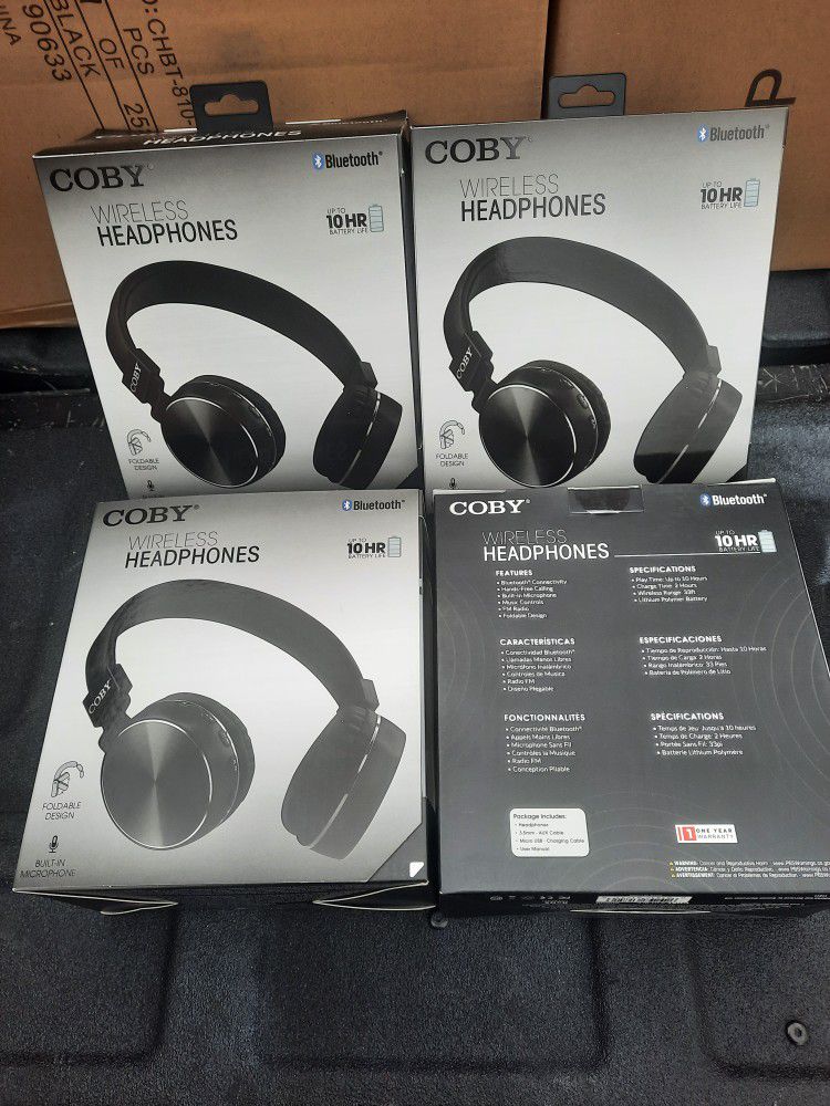 Coby  Bluetooth wireless headphones $6 each or 2 for $10.