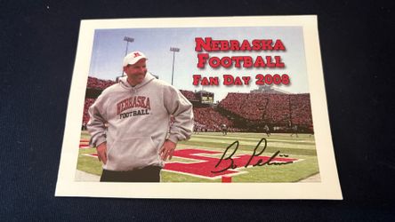 Bo Pelini  2008 Nebraska Football Fan Day souvenir photograph