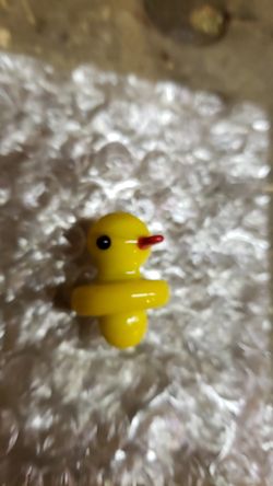 Glass rubber ducky stopper