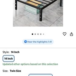 Twin metal bed frame