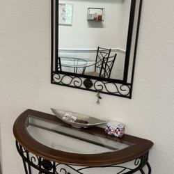 Mirror And Glass Table 