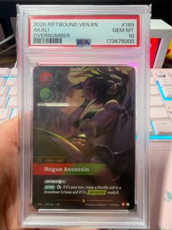 Riftbound Vendetta Akali Overnumber PSA 10