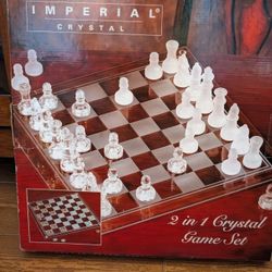 Imperial Crystal Chess / Checker Set