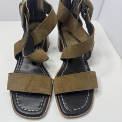 Donald Pliner Brown Strappy Suede Sandals Size 7M 