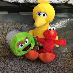 3 PCs Sesame Street Stuffed Animals