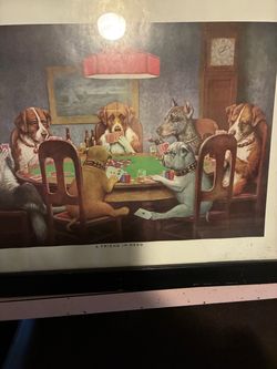 Vintage Dogs Playing Poker