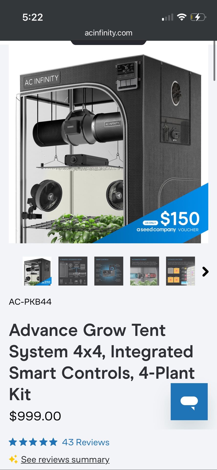 AC Infinity GROW TENTS AND FULL KIT