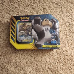 Lucario & Melmetal Tag Team GX Tin Sealed