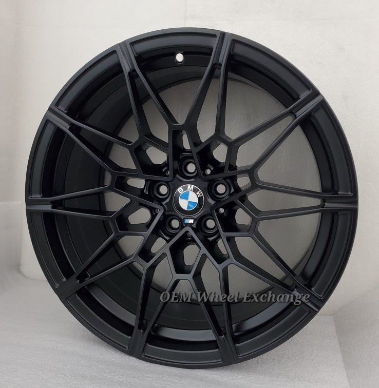 Satin Black Original BMW M3 M4 Competition Wheels Rims OEM 