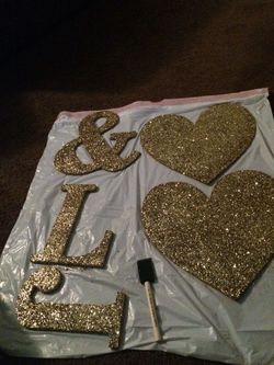 Glitter letters