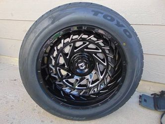 20X12 Black Rims 305 50 20 Toyo Tires 6Lug Chevy Ford Dodge -44MM Offset