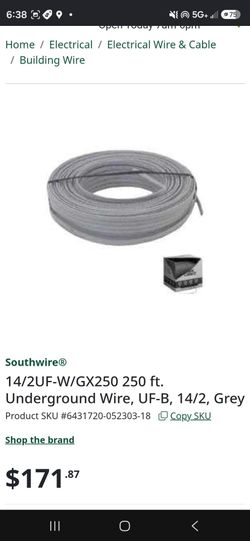 5  250' rolls of romexpd
