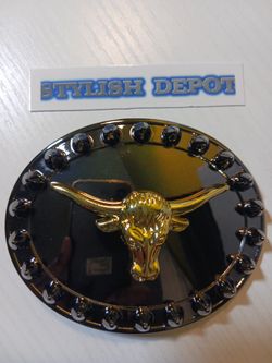 Bull Fashion Black Belt Buckle (Unisex)
