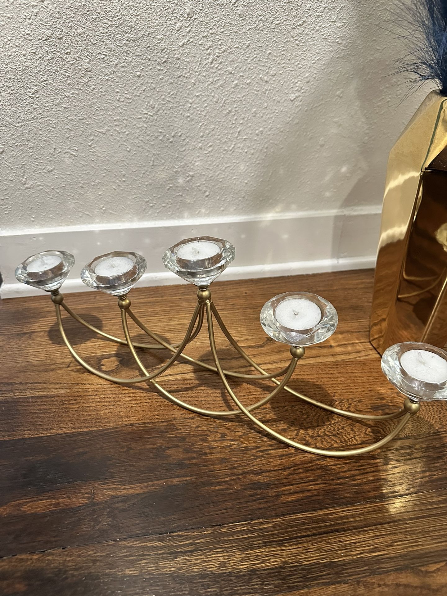 Gold Decorative Candle Stand 