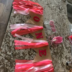 Birthday decor baby girl “ONE”