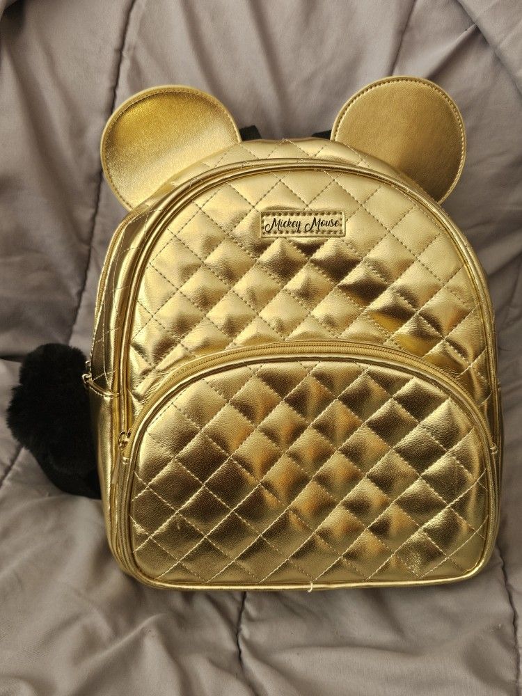Gold Mickey Backpack 