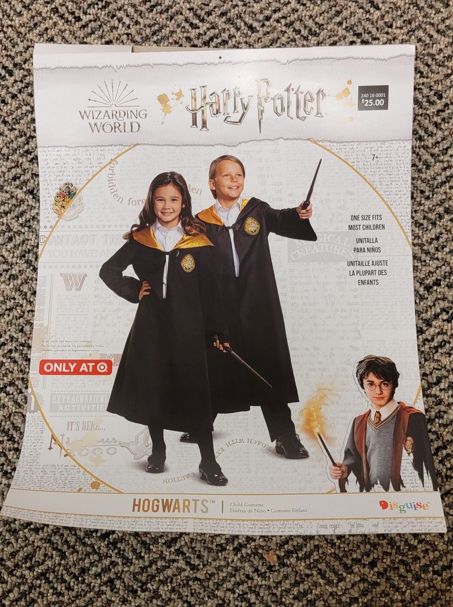 Kids' Harry Potter Hogwarts Halloween Costume Robe One Size

