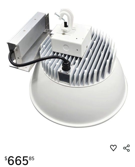 ELX Led Highbay 150 Watt; Anodized Aluminum Reflector With Tempered Glass; White Finish; 120-277V