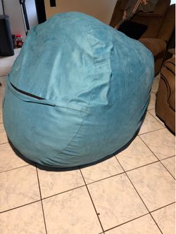 Jumbo blue bean bag