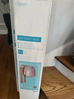 Garment Rack White Epoxy Finish with Casters - pack of 2