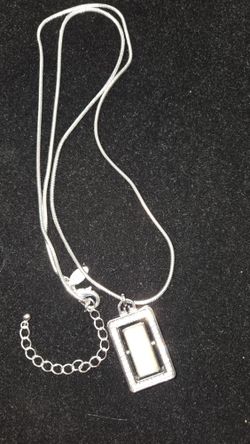 Chico's Two-tone Double Sided Rectangle Necklace 