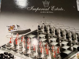 Crystal Game Set  With shot Glasses 