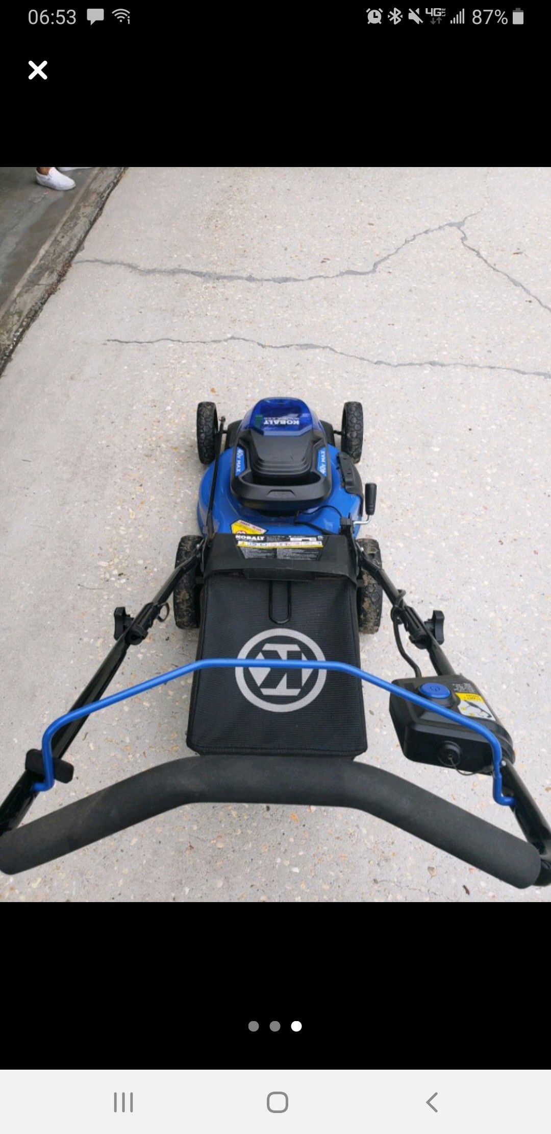 Kobalt electric lawn mower