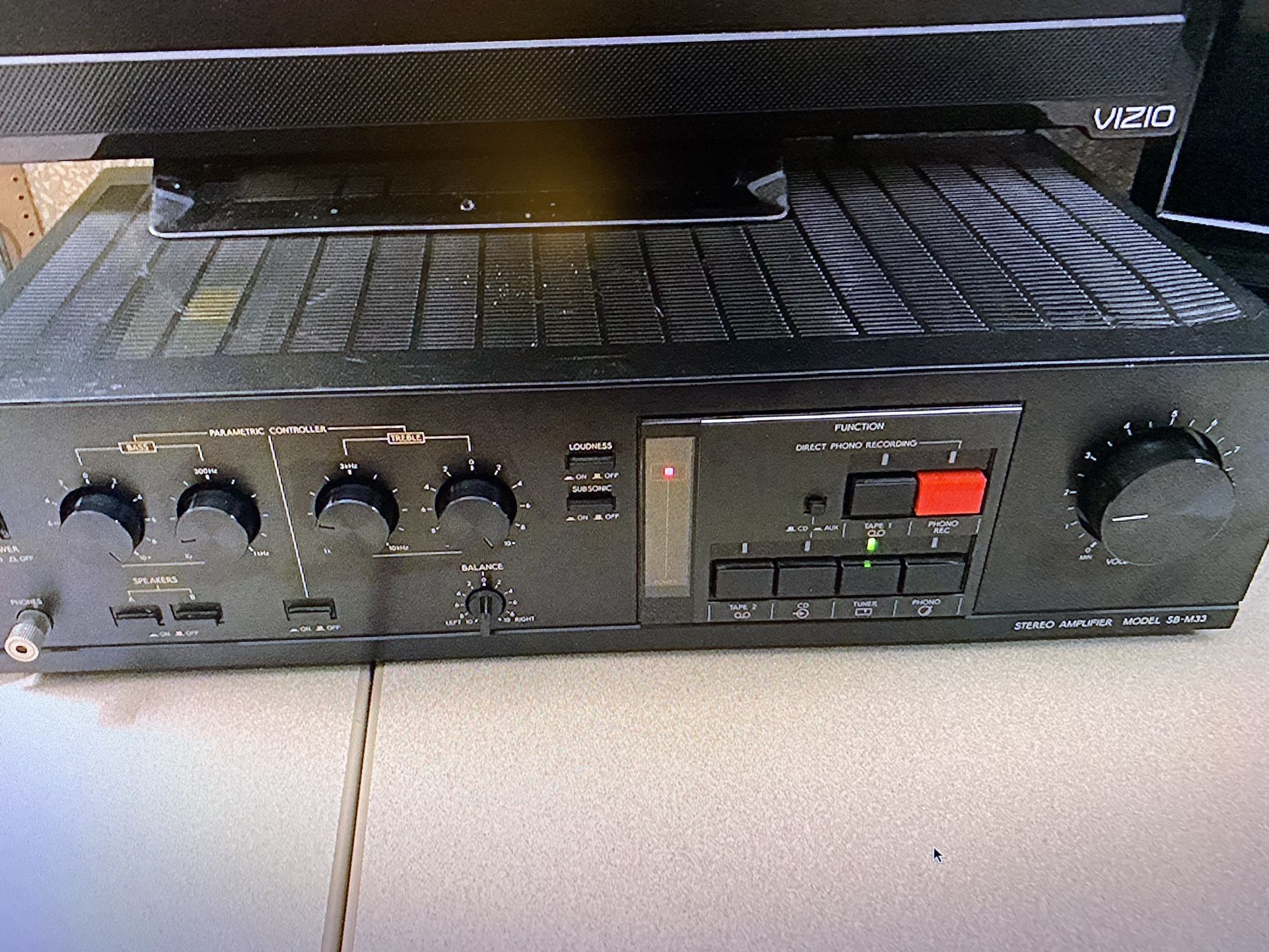 Vintage Toshiba SB-M33 Amplifier And Cassette Deck