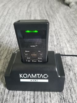 KoamTac KDC350Ci-G6SR-R2 Barcode Scanner & koamTac CC2x1 charging Cradle.