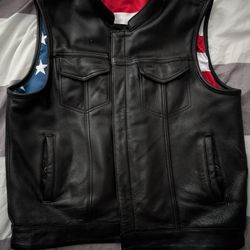 First MFG Leather Vest XXL