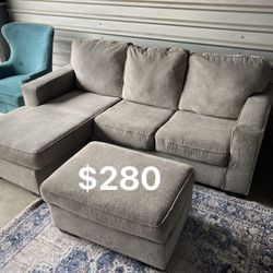 Great Condition Gray Sofas Couch Ottoman . Delivery ! 