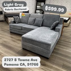 Light Gray Fabric Sectional 