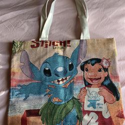Lilo & Stitch Large Tote Bag with Zipper