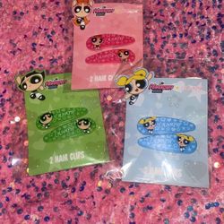power puff girls hair clips