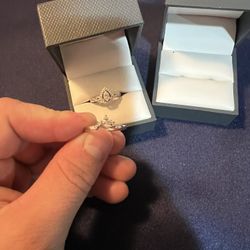 Engagement/wedding ring and band  