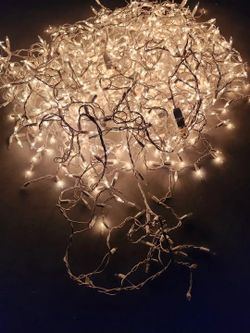 ✅️ Christmas White Wire Outdoor Lights• 3 Sets- 50ft Led Cool White Lights• A Few Don't Turn On (Shown Pic #1)• $25firm
