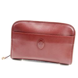 Authentic Must de Cartier Bordeaux Leather Pouch – Worth More Than Listed! 💼 MSRP: $500+ | Yours today for $175