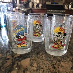 Collectible Walt Disney Glass Five For $25