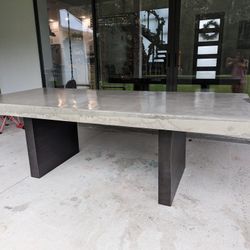 Custom made concrete dining table