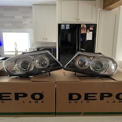 BMW E90 Halogen LED Angel Halo Headlights