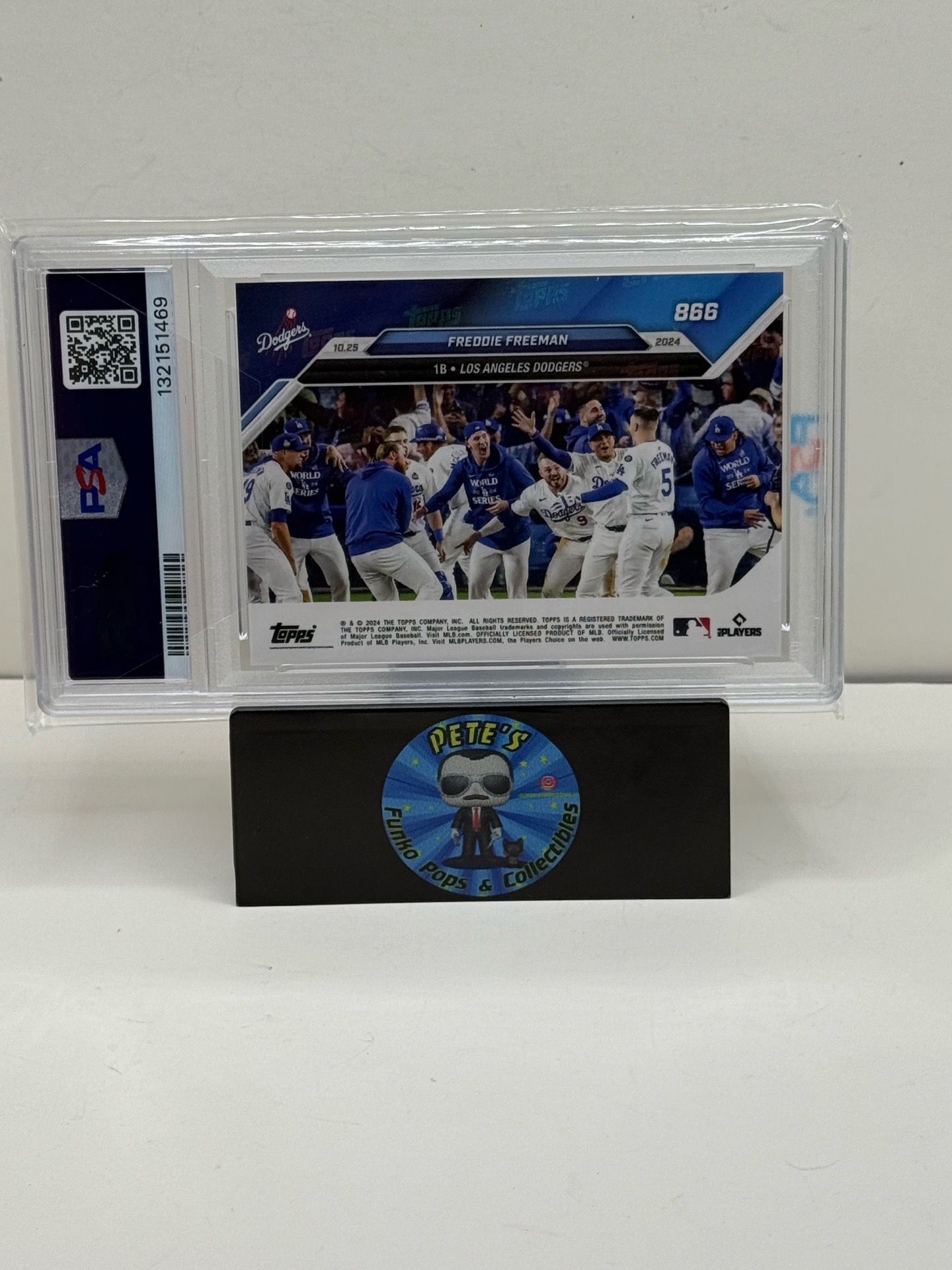 2024 Topps Now #866 Freddie Freeman World Series Walk-Off Grand Slam PSA 10 GEM